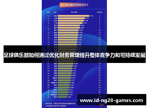 足球俱乐部如何通过优化财务管理提升整体竞争力和可持续发展 足球俱乐部如何通过优化财务管理提升整体竞争力和可持续发展